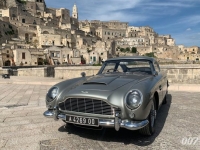 James Bond's Aston Martin 007 during filming in Matera