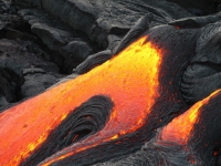 Éolienne - coulée de lave du volcan Stromboli